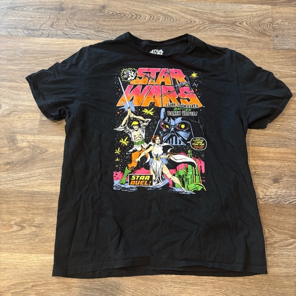 Mad Engine Star Wars Star Duel Graphic T-Shirt Black Short Sleeve Men’s XL - Picture 1 of 3